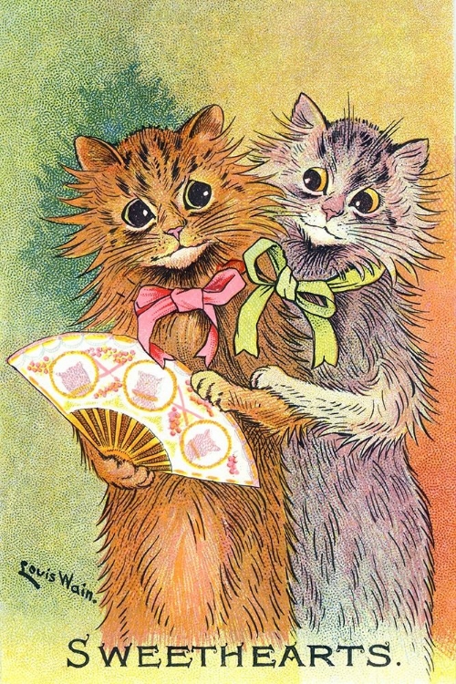 Picture of POSTCARD, CATS WITH FAN