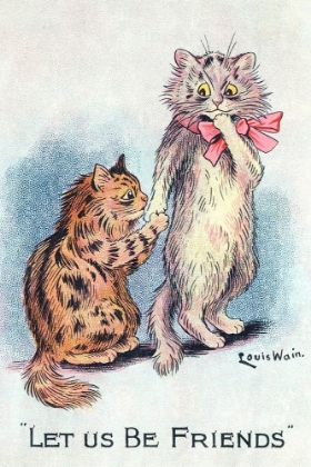 Picture of POSTCARD, LET US BE FRIENDS CATS
