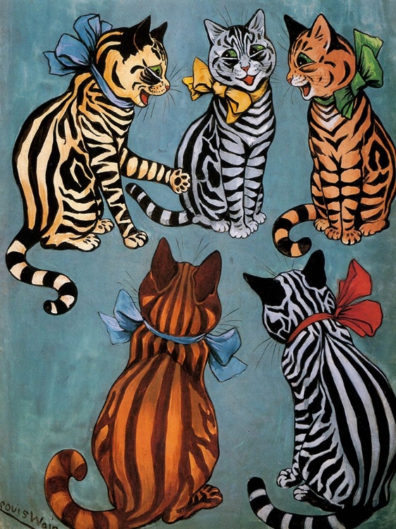 Picture of STRIPED CATS 1916