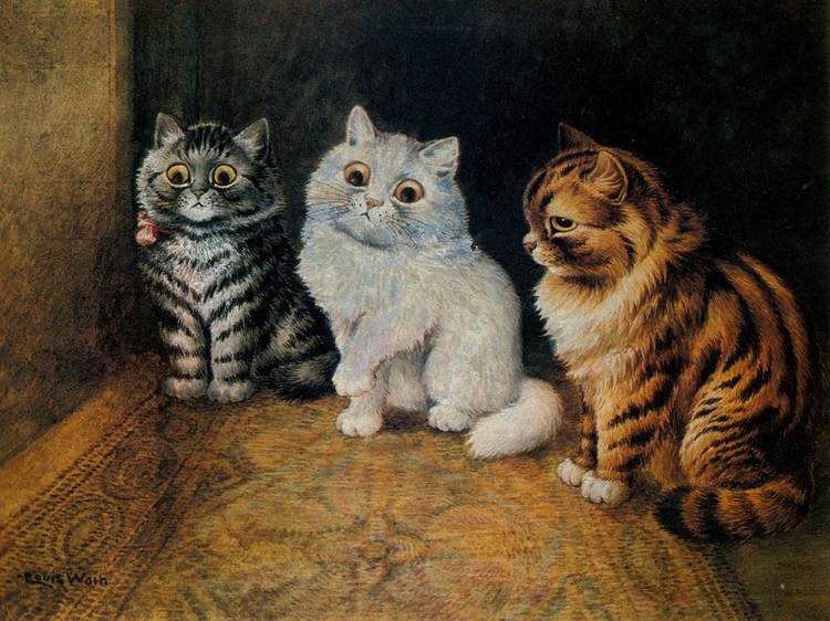 Picture of THREE KITTENS CA 1890