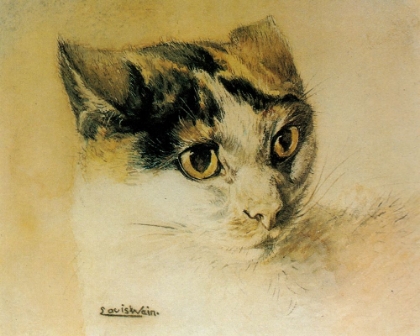 Picture of WATERCOLOUR CAT STUDY CA 1880