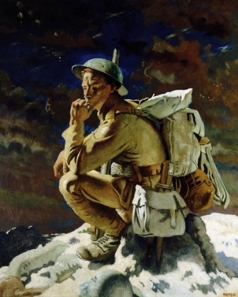 Picture of THE THINKER ON THE BUTTE DE WARLENCOURT 1918