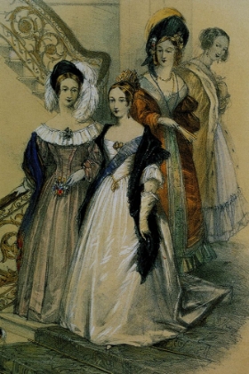 Picture of YOUNG VICTORIA WITH LADIES IN WAITING AFTER ACCESSION 1837