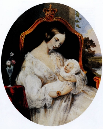 Picture of VICTORIA WITH BABY VICTORIA ADELAIDE MARY LOUISE