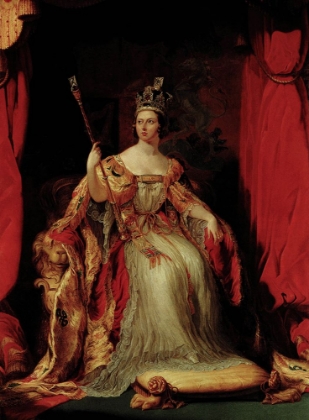 Picture of QUEEN VICTORIA IN HER CORONATION ROBES 1838