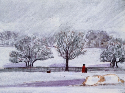 Picture of SNOW OUTSIDE OSBORNE HOUSE 1847