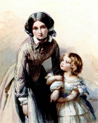 Picture of HELENA OR LENCHEN WITH NURSEMAID ELIZA COLLINS 1850