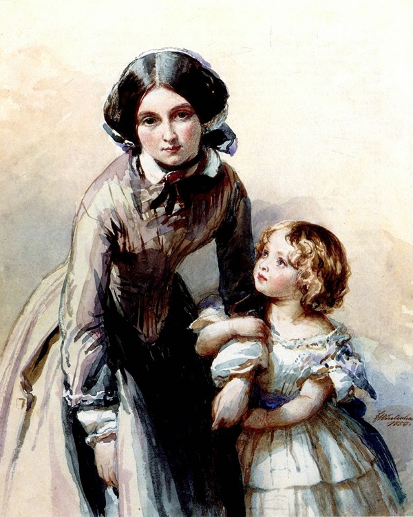 Picture of HELENA OR LENCHEN WITH NURSEMAID ELIZA COLLINS 1850