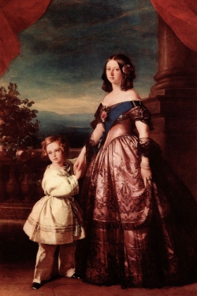 Picture of VICTORIA WITH ALBERT, PRINCE OF WALES, HER HEIR 1846