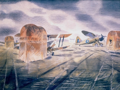 Picture of AEROPLANES ON A AIRFIELD 1942