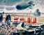 Picture of BARRAGE BALLOONS AT SEA 1940