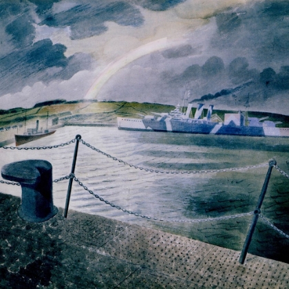 Picture of RAINBOW AND CAMOUFLAGED SHIP 1942