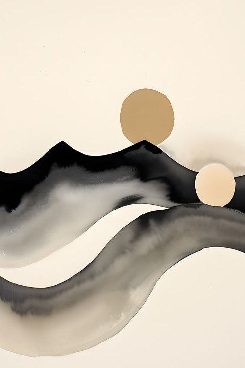 Picture of BLACK AND BEIGE LANDSCAPE 3