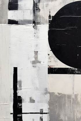 Picture of BLACK AND NEUTRAL ABSTRACT 5