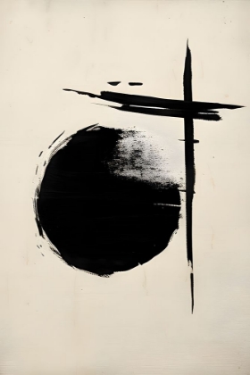 Picture of BLACK AND NEUTRAL ABSTRACT 6