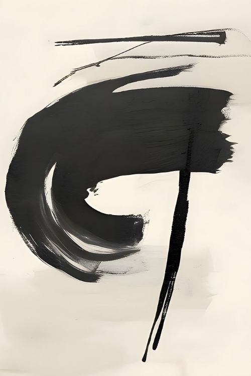 Picture of BLACK AND NEUTRAL ABSTRACT 7