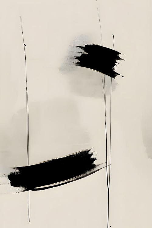 Picture of BLACK AND NEUTRAL ABSTRACT 8