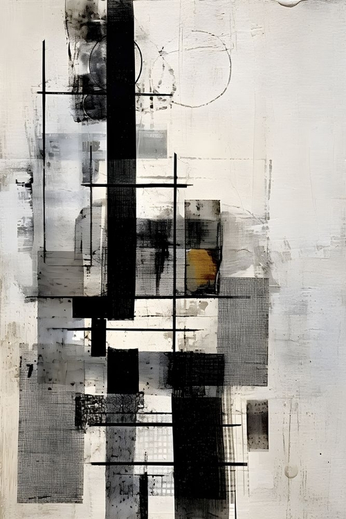 Picture of BLACK AND NEUTRAL ABSTRACT 9