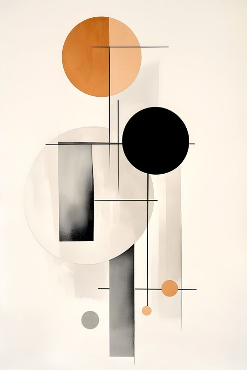 Picture of BLACK AND TAN GEOMETRIC 1