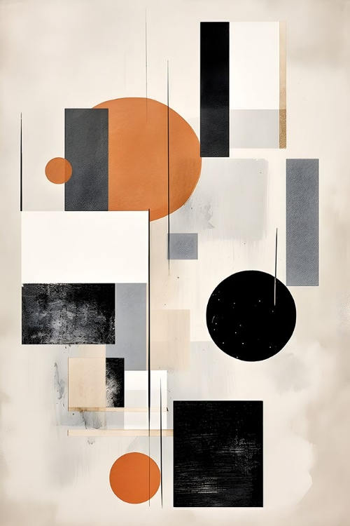 Picture of BLACK AND TAN GEOMETRIC 2