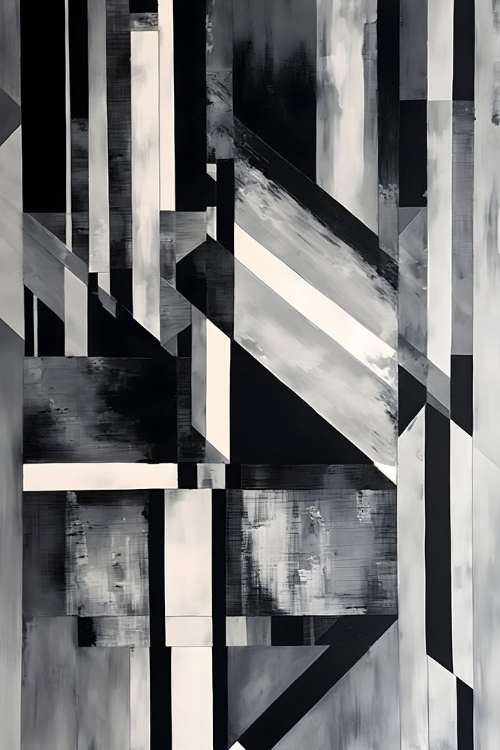 Picture of GEOMETRIC BLACK AND WHITE 4