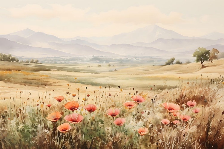 Picture of LANDSCAPE WITH POPPIES