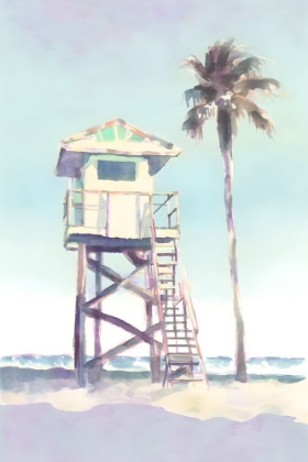 Picture of WATERCOLOR BEACH LIFEGUARD STAND