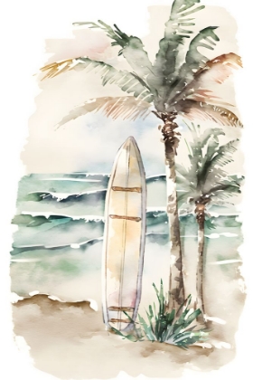 Picture of WATERCOLOR BEACH SURFBOARD