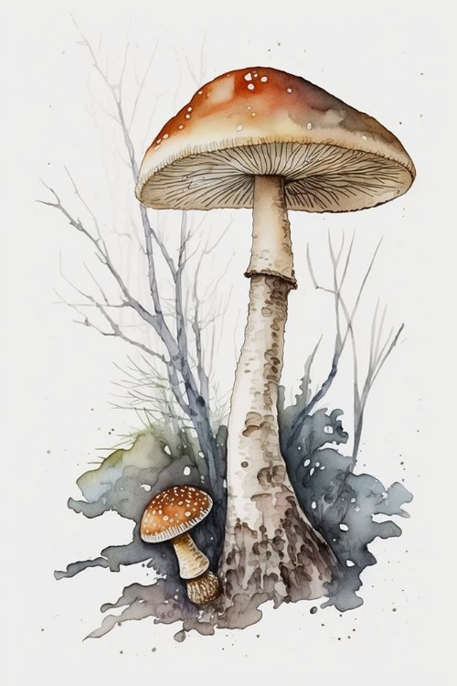 Picture of WATERCOLOR MUSHROOM 1