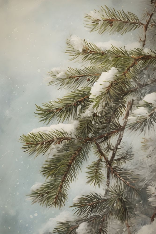 Picture of EVERGREEN NEEDLES W SNOW