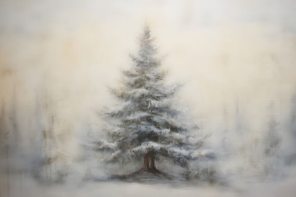 Picture of SNOWY PINE TREE HORIZONTAL