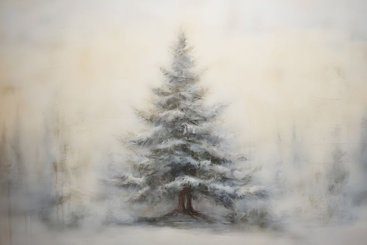 Picture of SNOWY PINE TREE HORIZONTAL