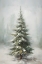 Picture of SNOWY PINE TREE VERTICAL