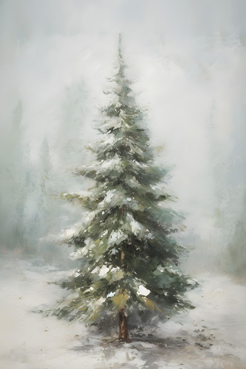 Picture of SNOWY PINE TREE VERTICAL